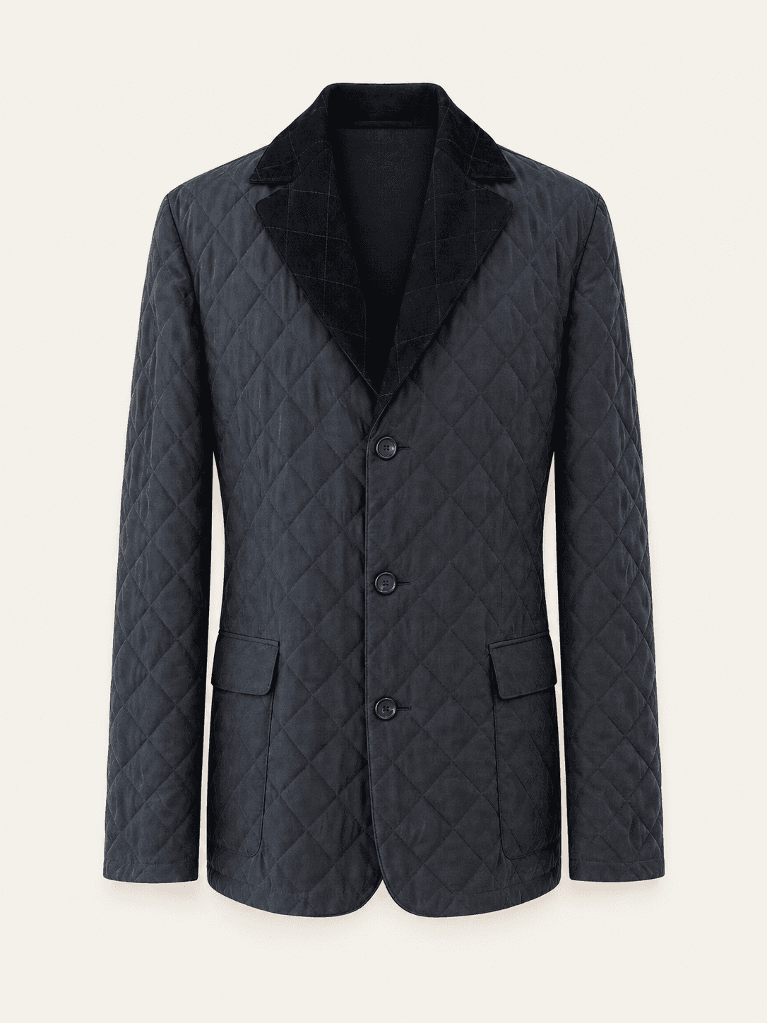 KITON, Джинсовые куртки, Комбинированная стеганая куртка из кашемира и шелка с вставками из замши