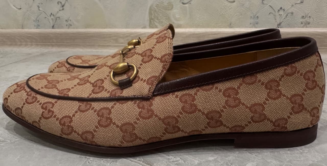 GUCCI, Лоферы, Бежевые мужские лоферы GUCCI, размер 41, фото 6