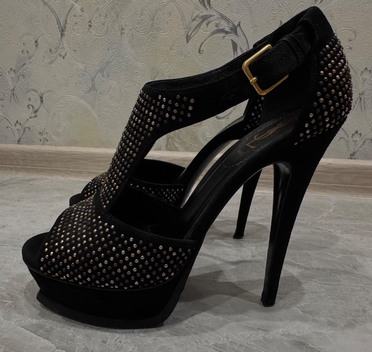 YVES SAINT LAURENT, Босоножки, Босоножки на платформе YVES SAINT LAURENT, размер 39, фото 6