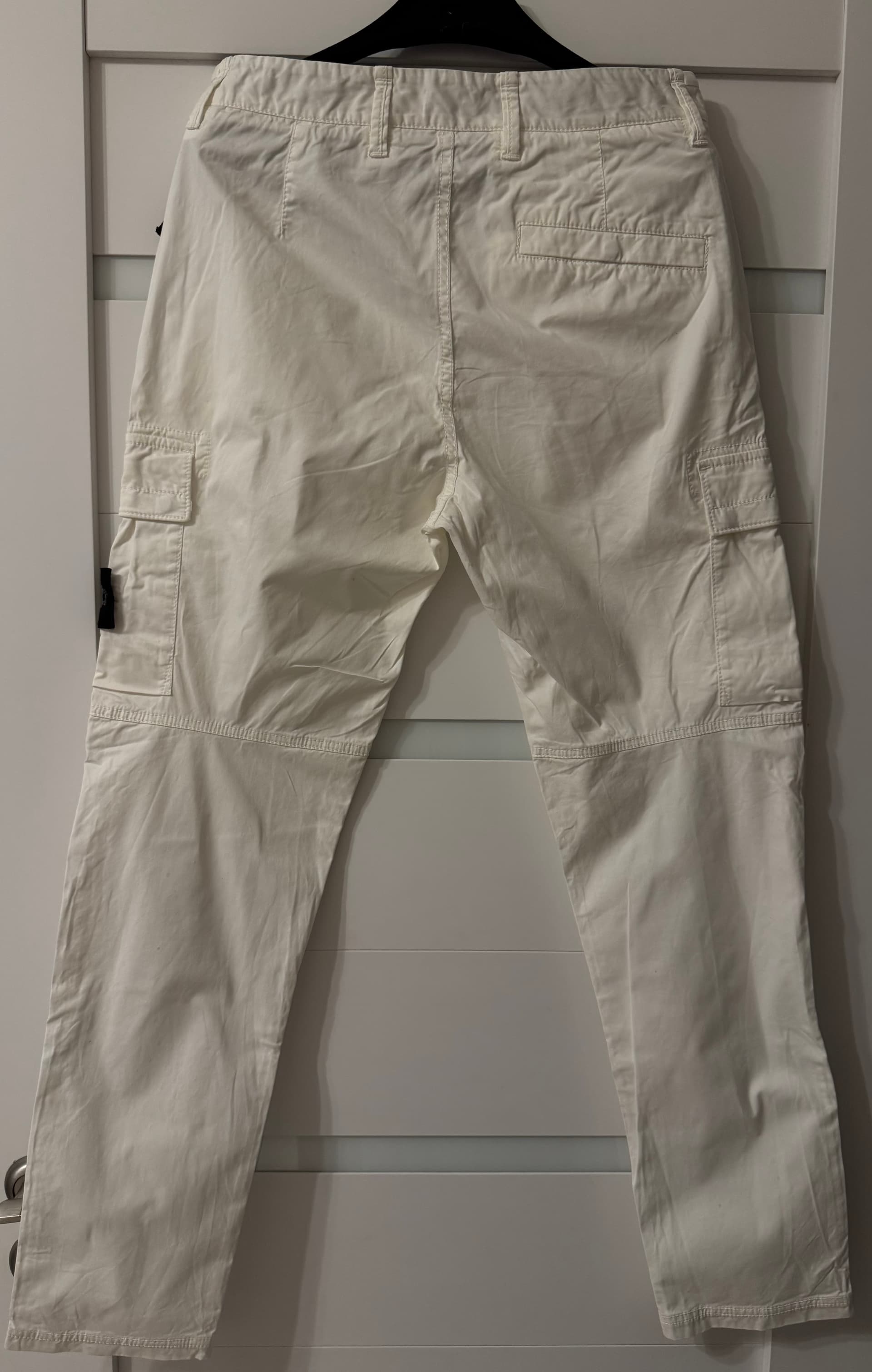 Stone Island, Повседневные брюки, Белые карго мужские Stone Island, размер 28, фото 5