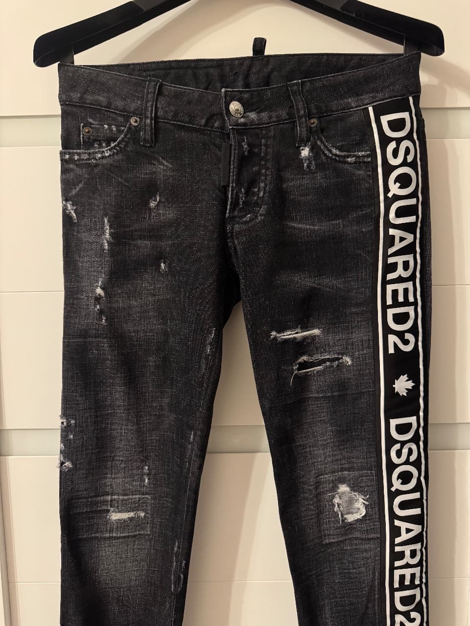 Dsquared2, Прямые джинсы, Джинсы женские Dsquared2, размер 36, фото 3