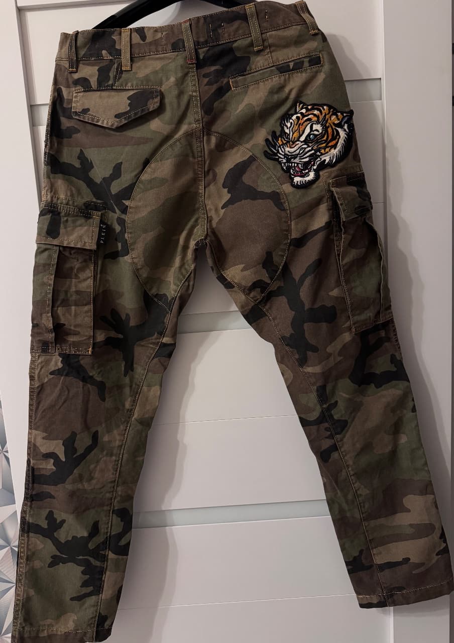 PHILIPP PLEIN, Повседневные брюки, Камуфляжные мужские брюки PHILIPP PLEIN, р 30, фото 5