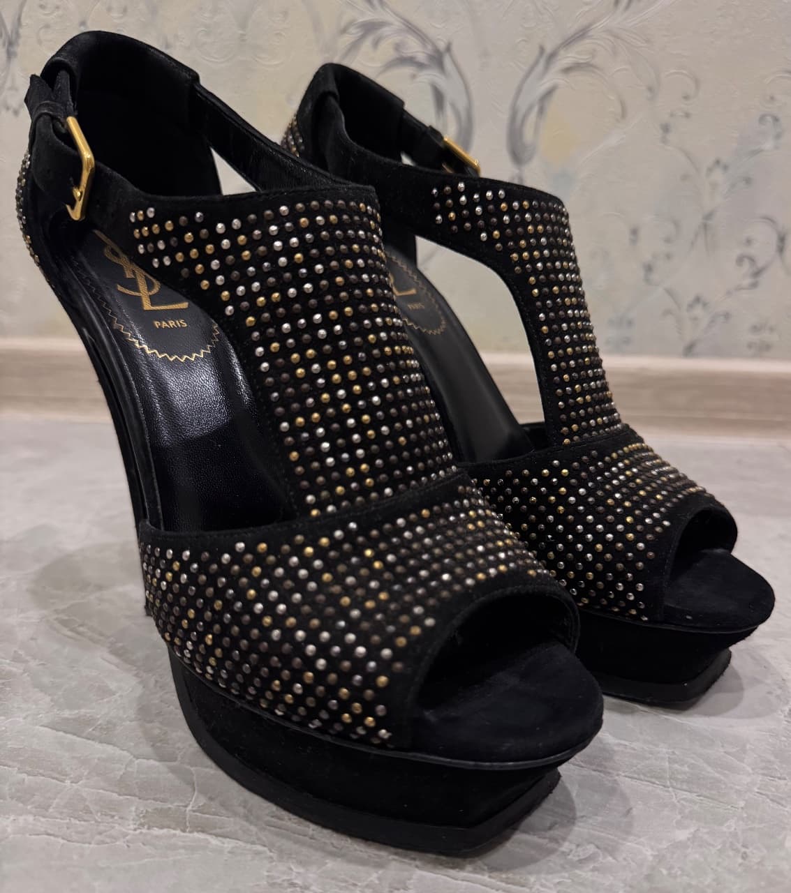 YVES SAINT LAURENT, Босоножки, Босоножки на платформе YVES SAINT LAURENT, размер 39, фото 5