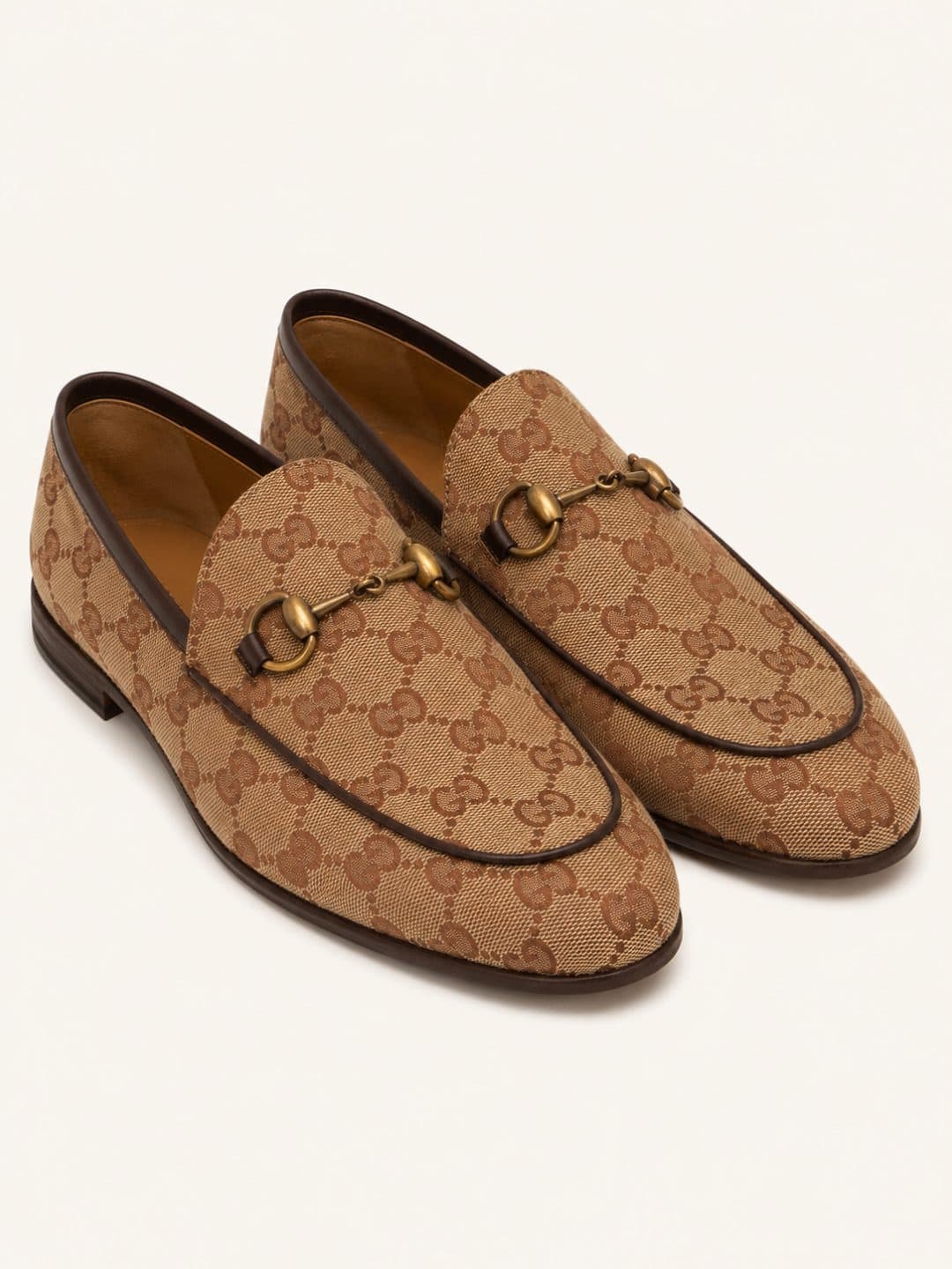 GUCCI, Бежевые мужские лоферы GUCCI, размер 41