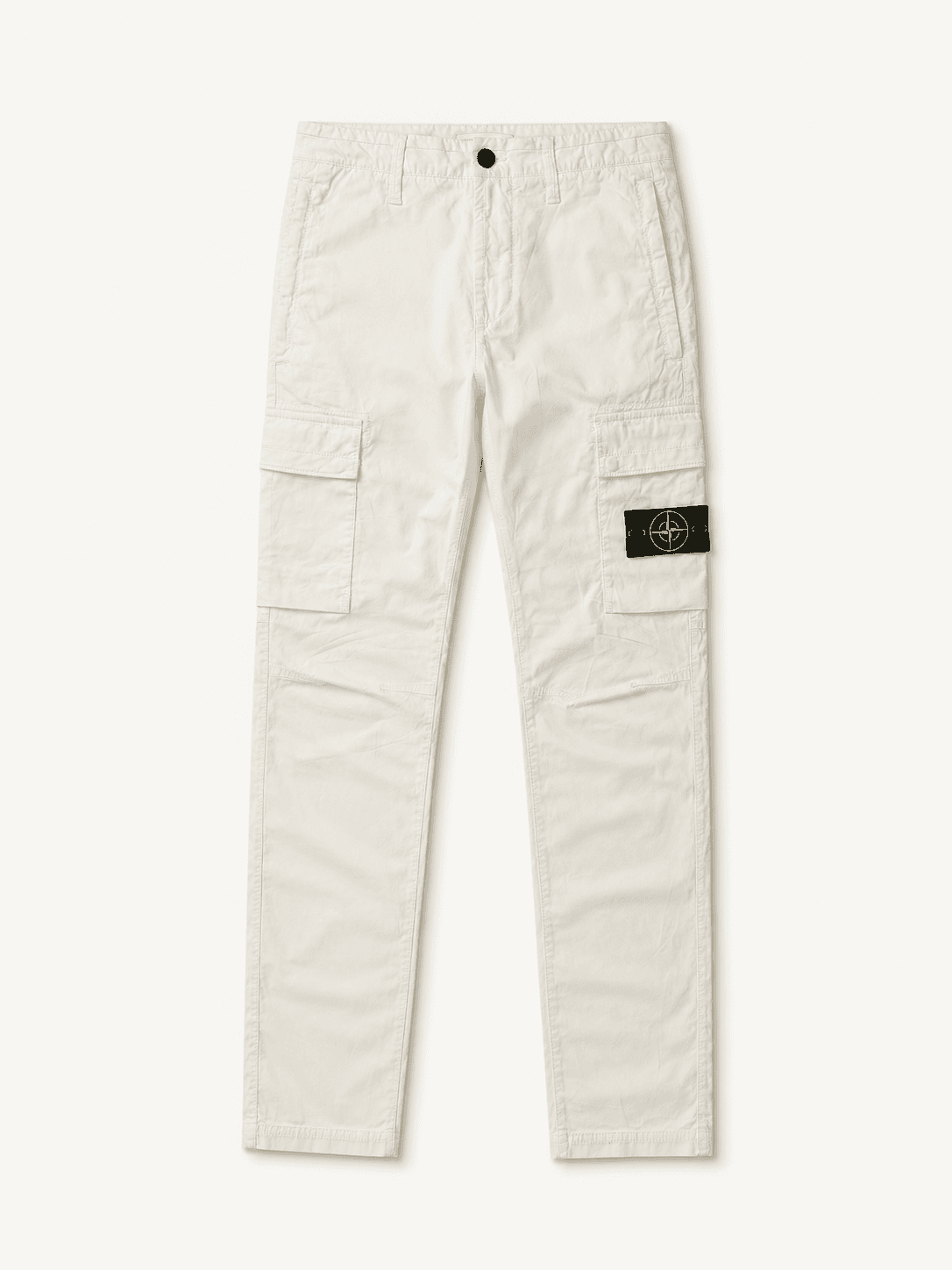 Stone Island, Повседневные брюки, Белые карго мужские Stone Island, размер 28