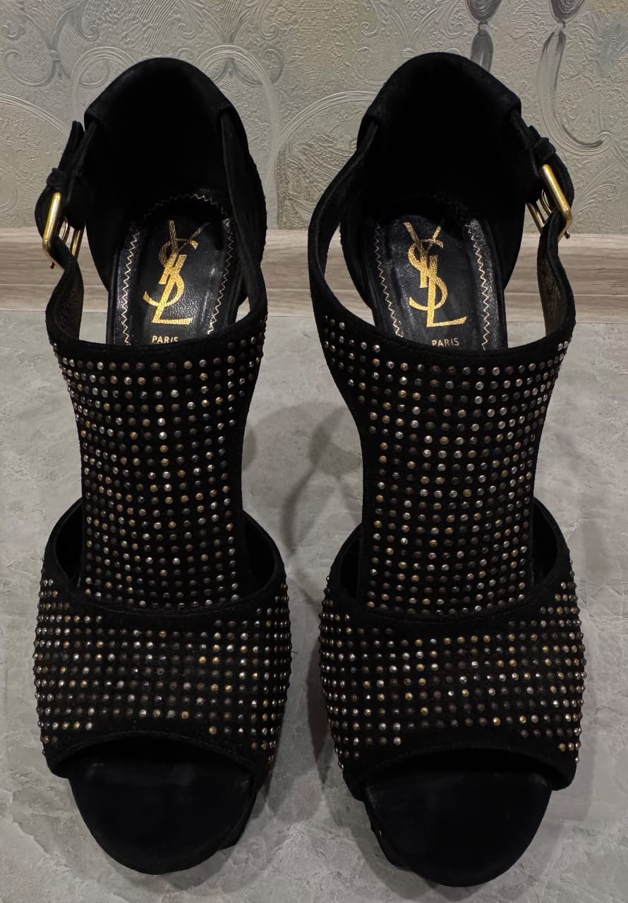 YVES SAINT LAURENT, Босоножки, Босоножки на платформе YVES SAINT LAURENT, размер 39, фото 2