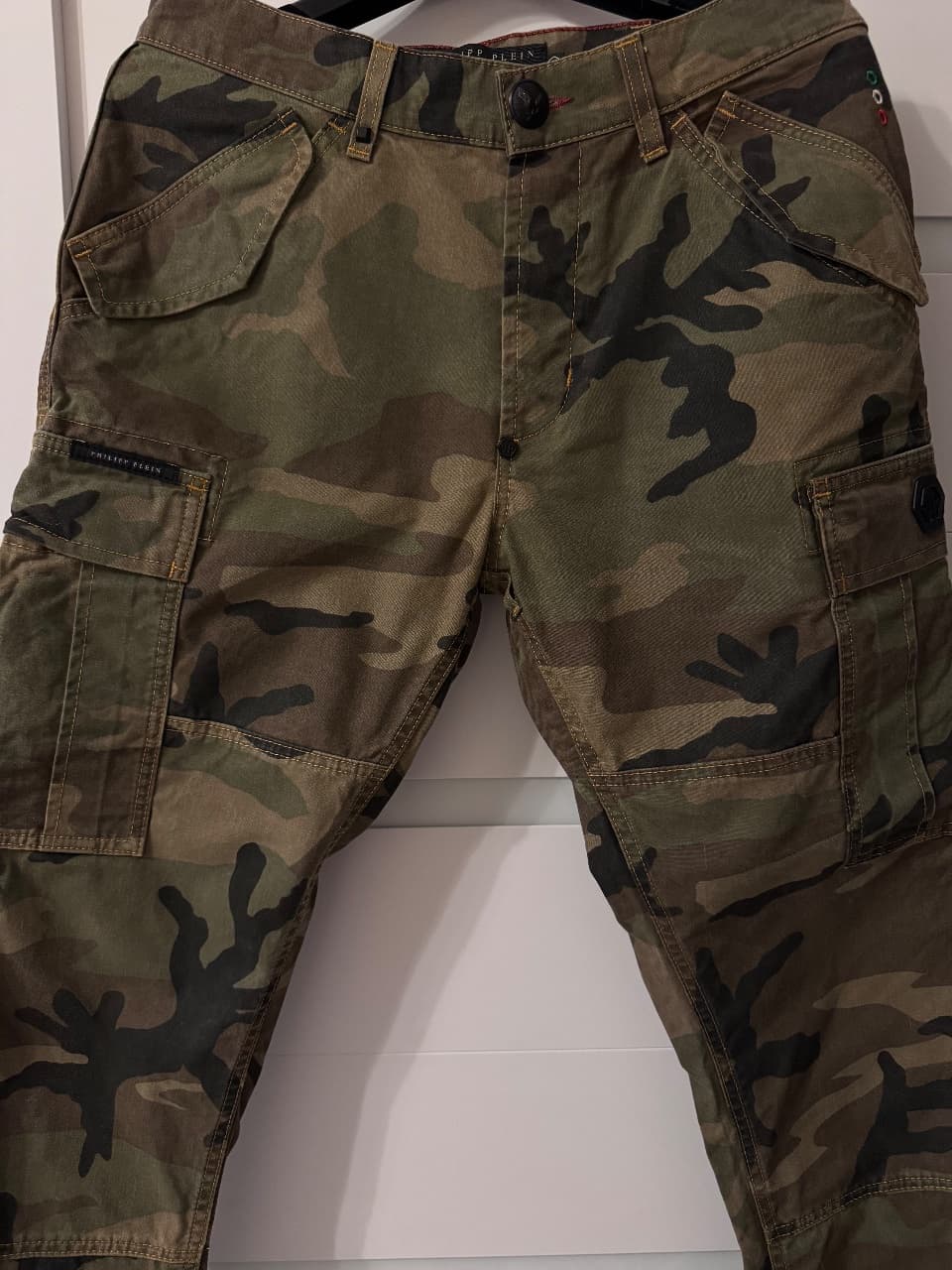 PHILIPP PLEIN, Повседневные брюки, Камуфляжные мужские брюки PHILIPP PLEIN, р 30, фото 3