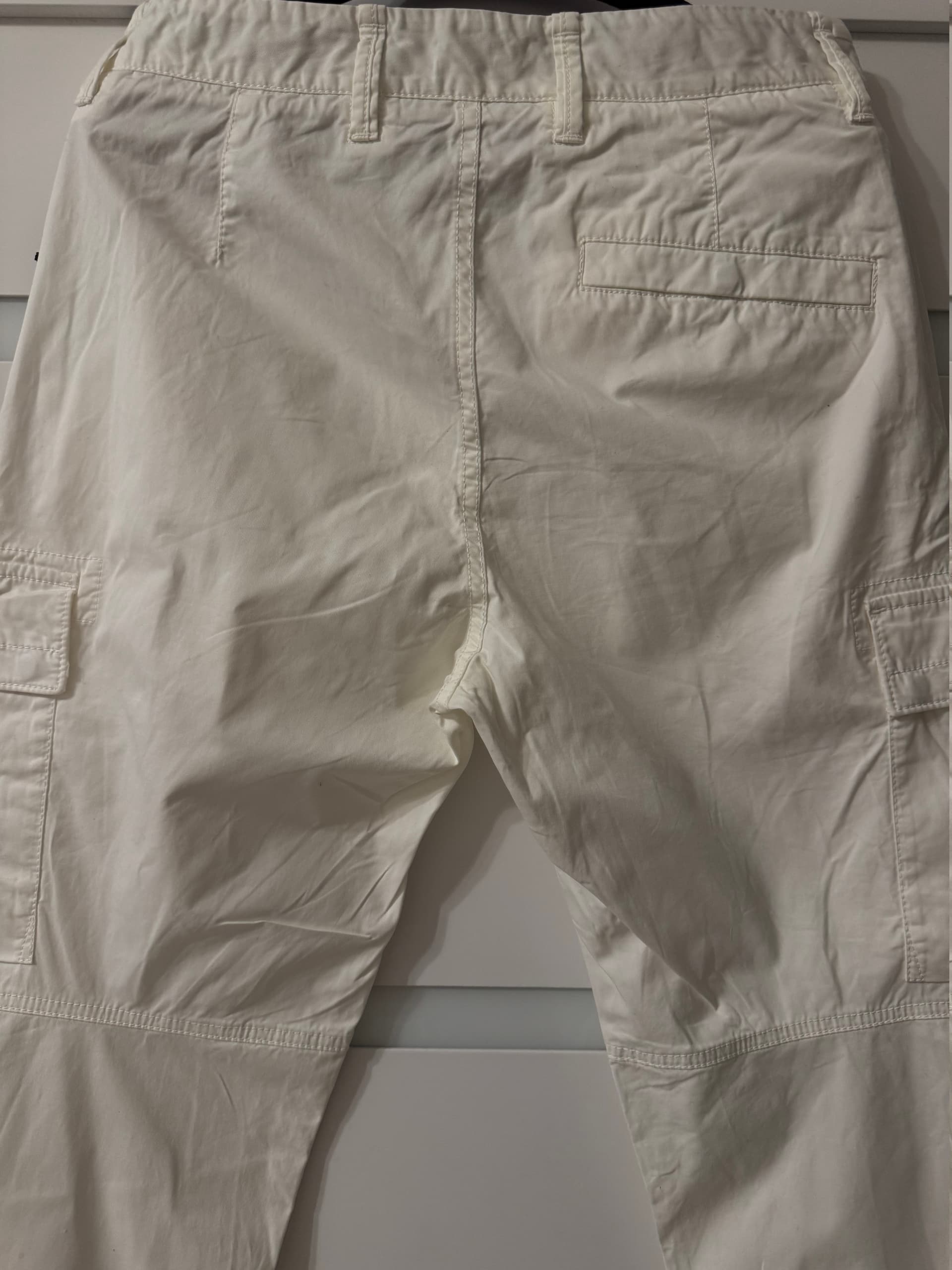 Stone Island, Повседневные брюки, Белые карго мужские Stone Island, размер 28, фото 6