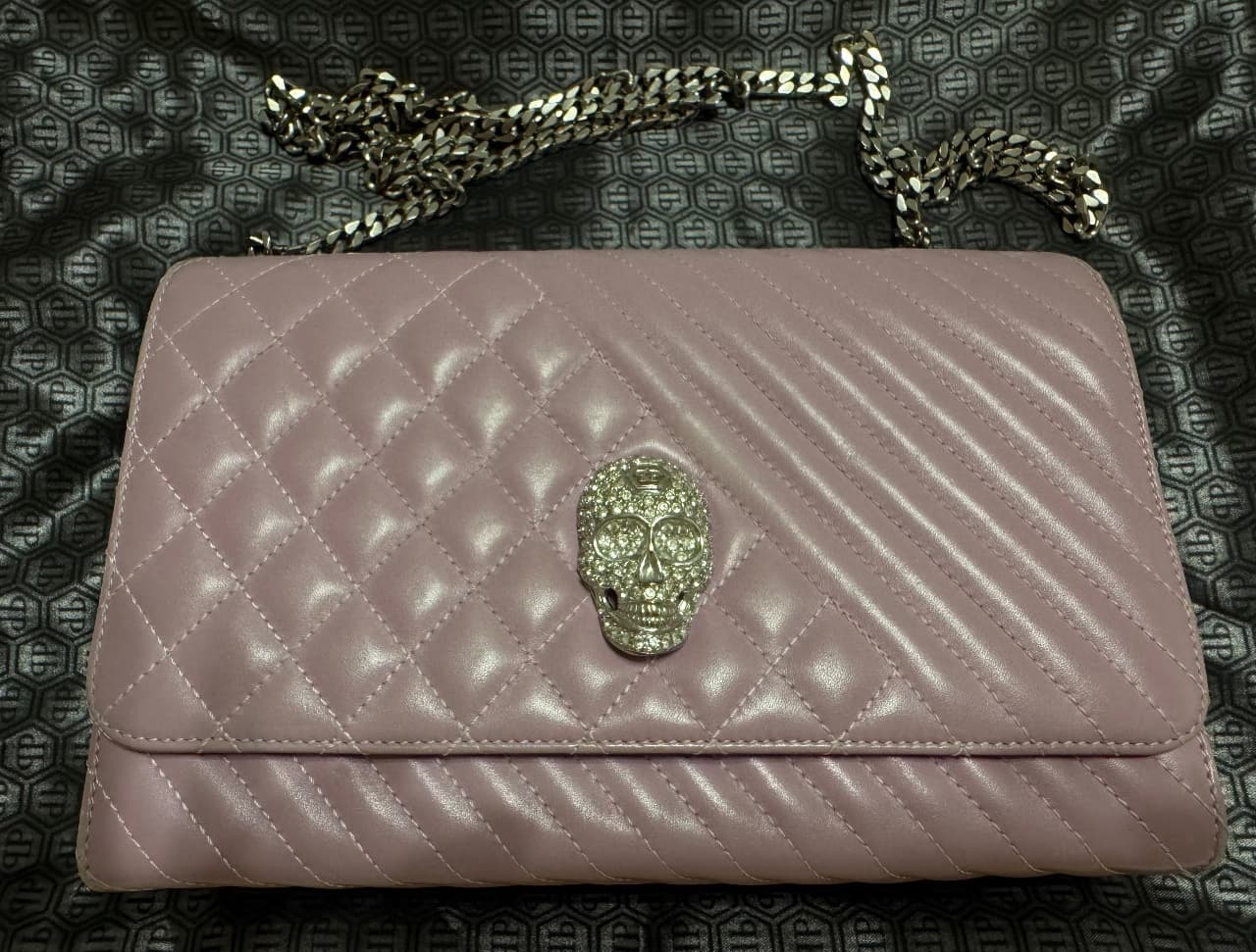 PHILIPP PLEIN, Сумки, Розовый клатч Philipp Plein, фото 2