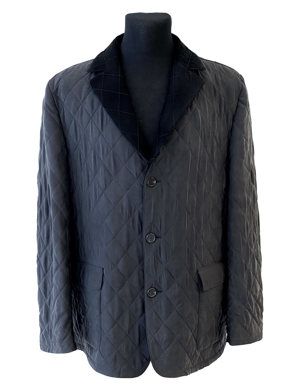 KITON, Джинсовые куртки, Комбинированная стеганая куртка из кашемира и шелка с вставками из замши, фото 2