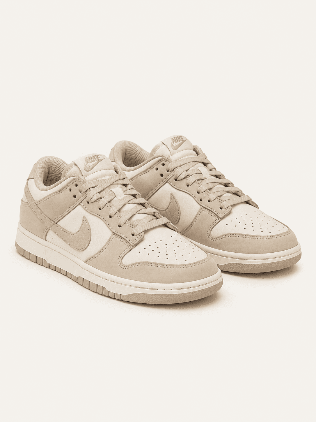 NIKE, Низкие кроссовки, Бежевые кроссовки, фото 1